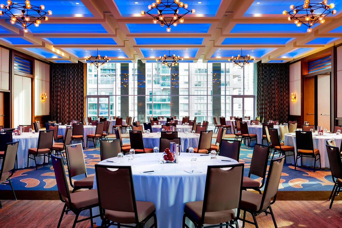 Interior photo of the hotel ballroom